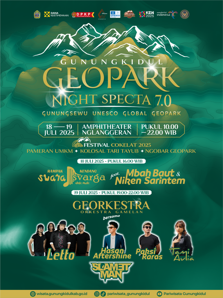 Geopark Night Specta Vol. 7 Siap Digelar di Amphitheater Nglanggeran, Sajikan Tema “Simfoni Taman Bumi”