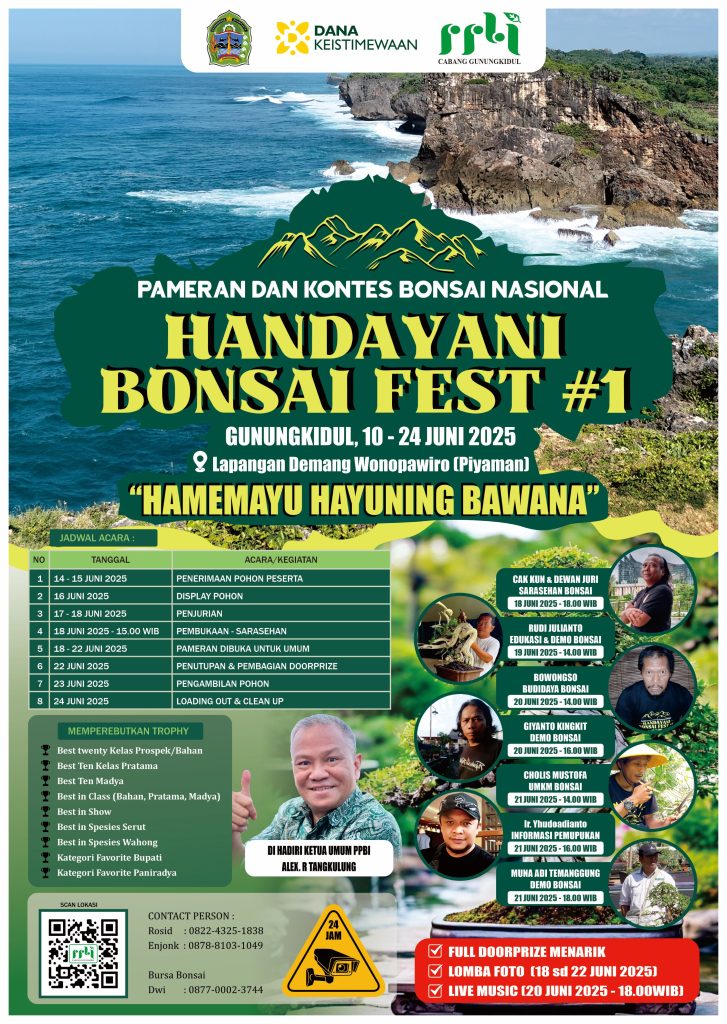 Dispar Siap Gelar Handayani Bonsai Fest 2025: Pameran dan Kontes Bonsai Nasional